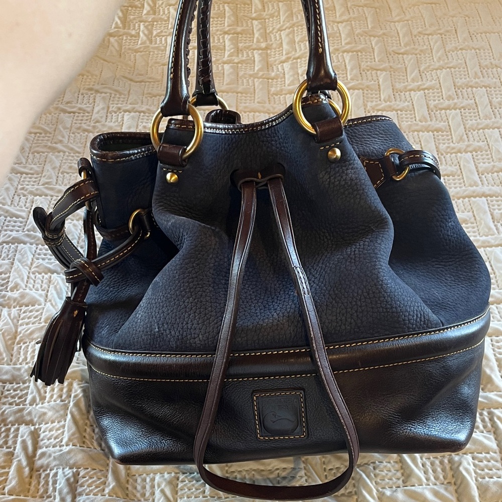 Dooney & Bourke Dark Brown Leather Hobo Bag